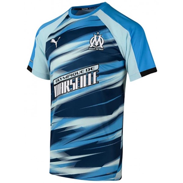 Olympique de Marseille maillot d'entraînement de football bleu pour homme tenue de sport haut 2025-2026